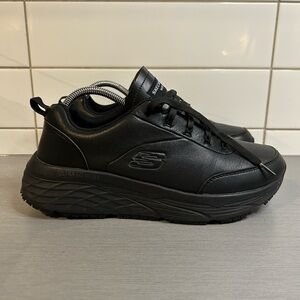 Skechers Fully Leather Max Cushion Men's Black Shoes